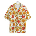 Maple And Oak Pattern Print Rayon Hawaiian Shirt
