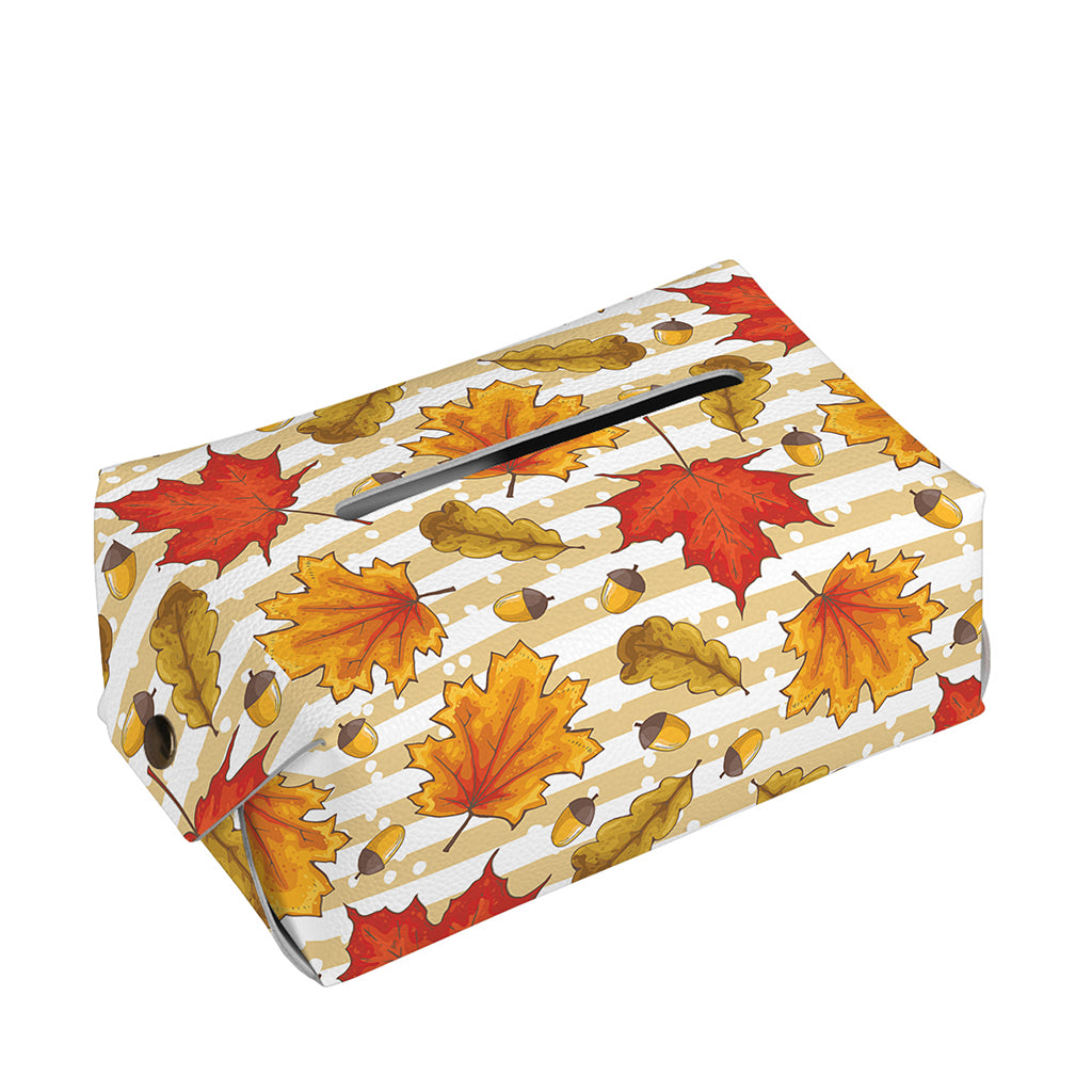 Maple And Oak Pattern Print Rectangle Tissue Box Cover