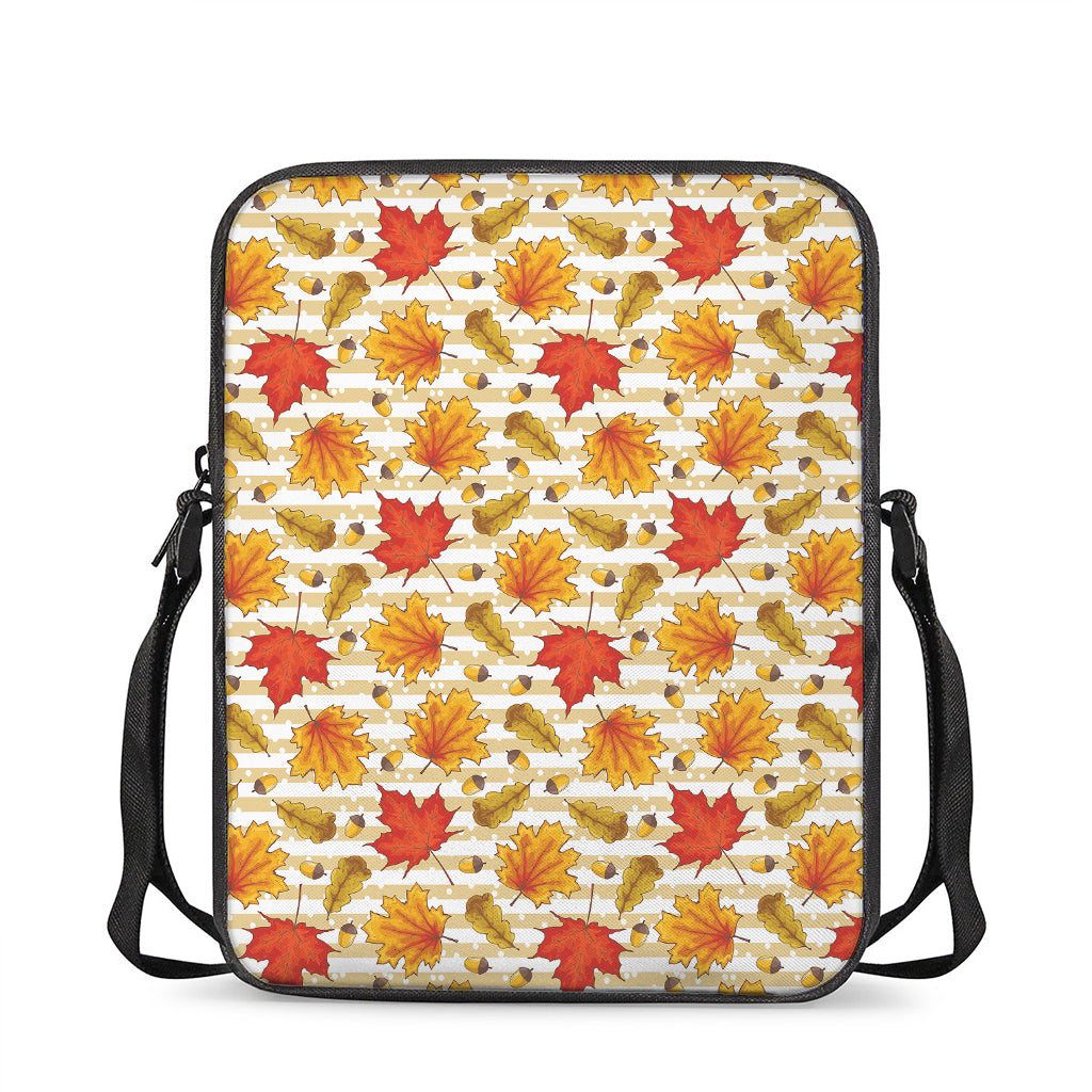 Maple And Oak Pattern Print Rectangular Crossbody Bag
