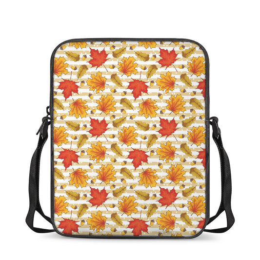 Maple And Oak Pattern Print Rectangular Crossbody Bag