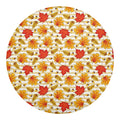 Maple And Oak Pattern Print Round Blanket