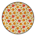 Maple And Oak Pattern Print Round Floor Mat