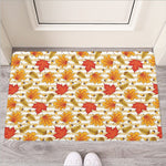 Maple And Oak Pattern Print Rubber Doormat