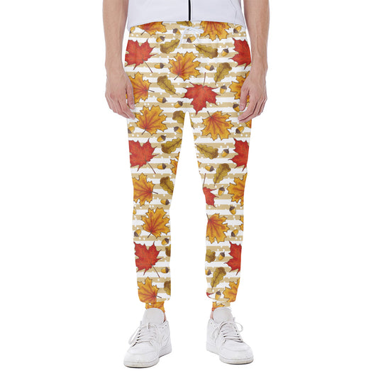 Maple And Oak Pattern Print Scuba Joggers