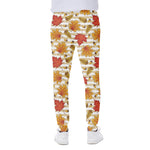Maple And Oak Pattern Print Scuba Joggers