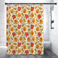 Maple And Oak Pattern Print Shower Curtain