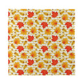 Maple And Oak Pattern Print Silk Bandana