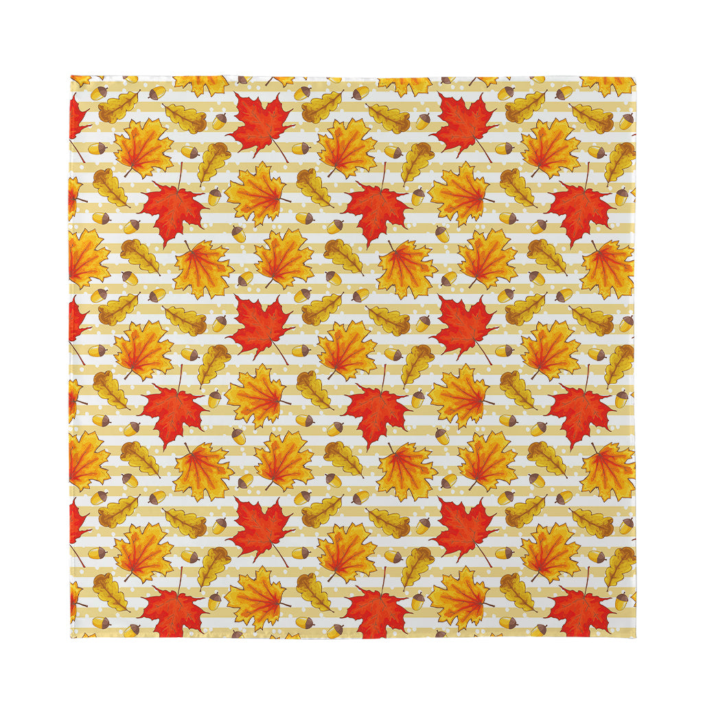 Maple And Oak Pattern Print Silk Bandana