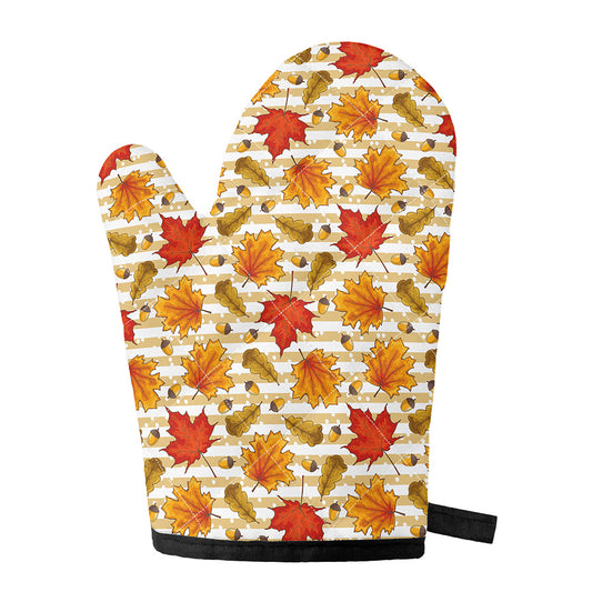 Maple And Oak Pattern Print Single Oven Mitt