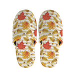 Maple And Oak Pattern Print Slippers