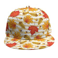 Maple And Oak Pattern Print Snapback Cap