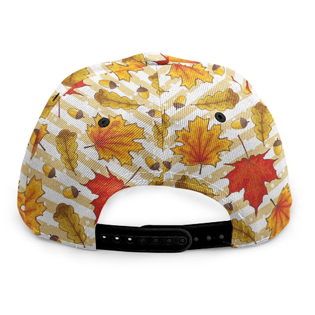 Maple And Oak Pattern Print Snapback Cap