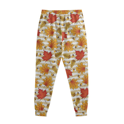 Maple And Oak Pattern Print Sweatpants