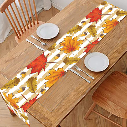 Maple And Oak Pattern Print Table Runner