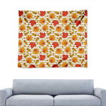 Maple And Oak Pattern Print Tapestry