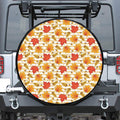 Maple And Oak Pattern Print Tire Cover