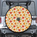 Maple And Oak Pattern Print Tire Cover With Camera Hole