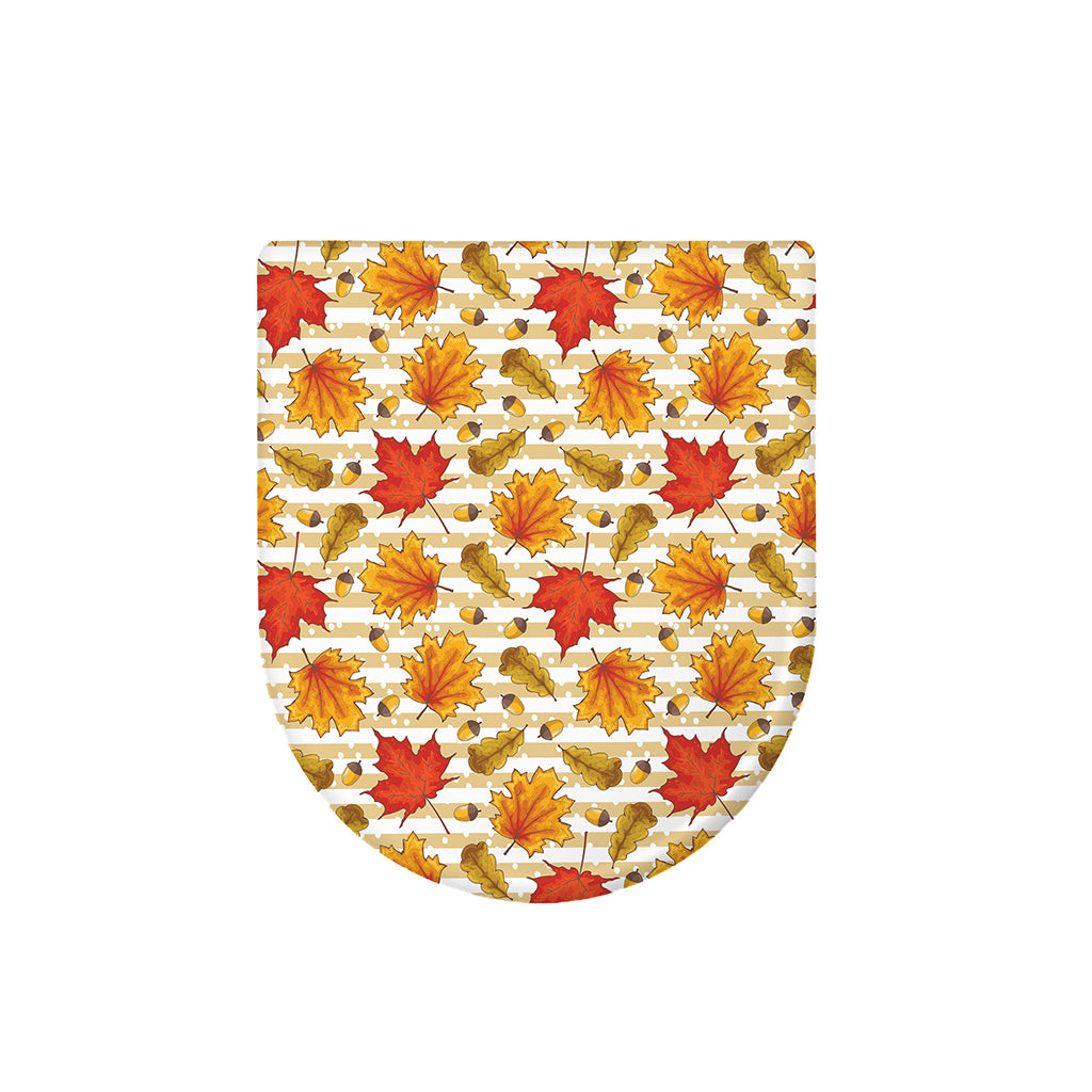 Maple And Oak Pattern Print Toilet Lid Cover
