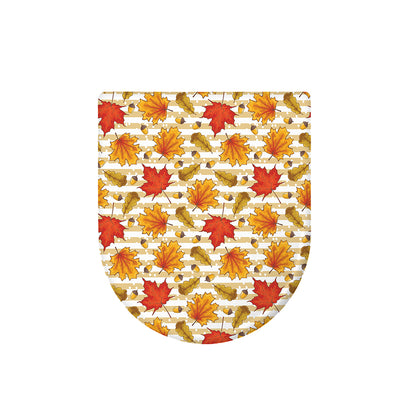 Maple And Oak Pattern Print Toilet Lid Cover