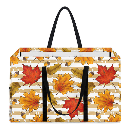 Maple And Oak Pattern Print Utility Tote Bag