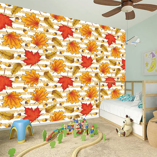 Maple And Oak Pattern Print Wall Sticker