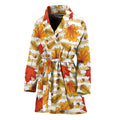 Maple And Oak Pattern Print Women's Bathrobe