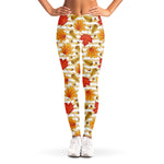 Maple And Oak Pattern Print Women's Leggings