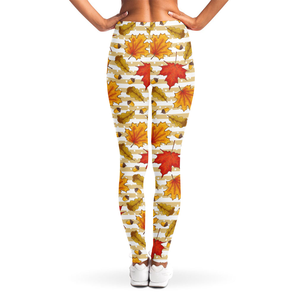 Maple And Oak Pattern Print Women's Leggings