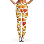 Maple And Oak Pattern Print Women's Leggings