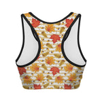 Maple And Oak Pattern Print Women's Sports Bra