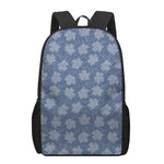 Maple Leaf Denim Jeans Pattern Print 17 Inch Backpack