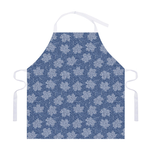 Maple Leaf Denim Jeans Pattern Print Adjustable Apron