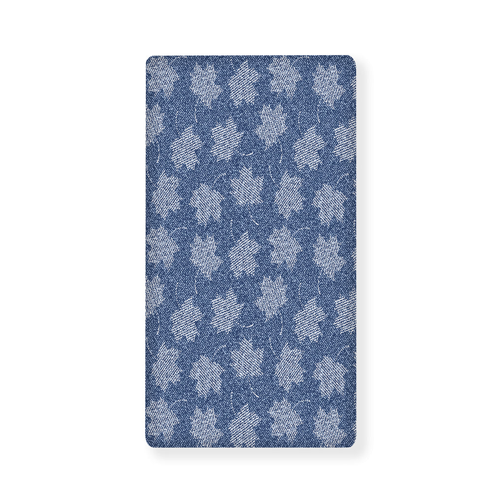 Maple Leaf Denim Jeans Pattern Print Baby Crib Sheet