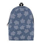 Maple Leaf Denim Jeans Pattern Print Backpack
