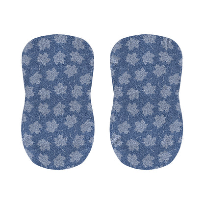 Maple Leaf Denim Jeans Pattern Print Bar Stool Covers