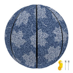 Maple Leaf Denim Jeans Pattern Print Basketball
