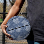Maple Leaf Denim Jeans Pattern Print Basketball