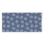 Maple Leaf Denim Jeans Pattern Print Beach Towel