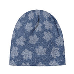 Maple Leaf Denim Jeans Pattern Print Beanie