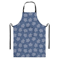 Maple Leaf Denim Jeans Pattern Print Bib Apron With Pocket