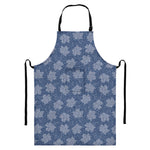 Maple Leaf Denim Jeans Pattern Print Bib Apron With Pocket