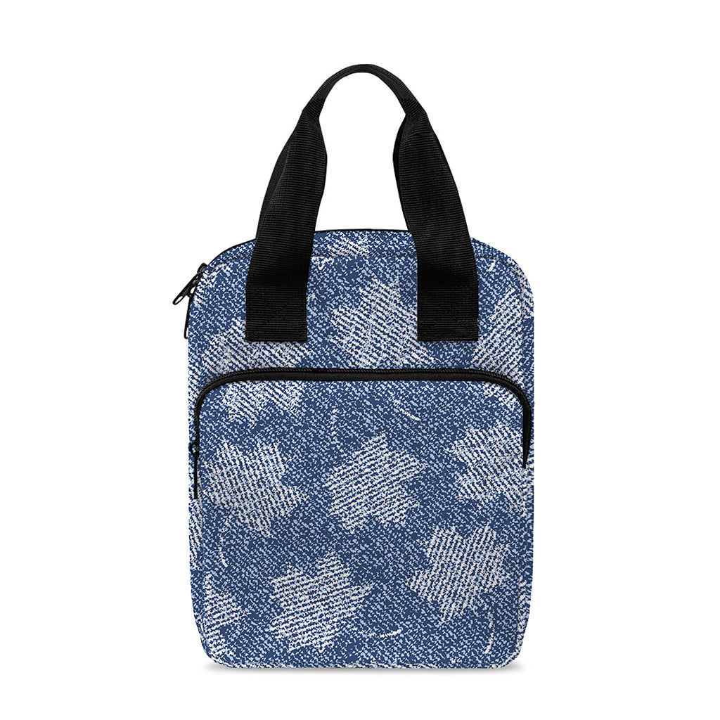 Maple Leaf Denim Jeans Pattern Print Bible Tote Bag