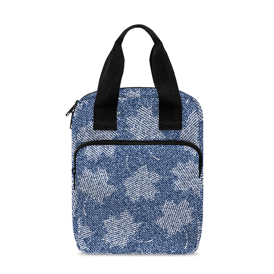 Maple Leaf Denim Jeans Pattern Print Bible Tote Bag