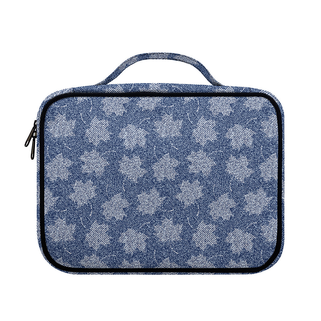 Maple Leaf Denim Jeans Pattern Print Briefcase Bible Bag
