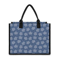 Maple Leaf Denim Jeans Pattern Print Canvas Tote Bag