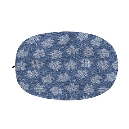Maple Leaf Denim Jeans Pattern Print Car Side Mirror Covers