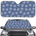 Maple Leaf Denim Jeans Pattern Print Car Windshield Sun Shade
