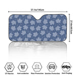 Maple Leaf Denim Jeans Pattern Print Car Windshield Sun Shade