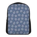 Maple Leaf Denim Jeans Pattern Print Casual Backpack