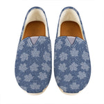Maple Leaf Denim Jeans Pattern Print Casual Shoes